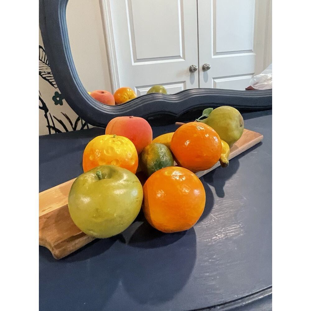 Vintage Artificial Faux Assorted Fruit Faux Oranges Faux Lime Faux Apple